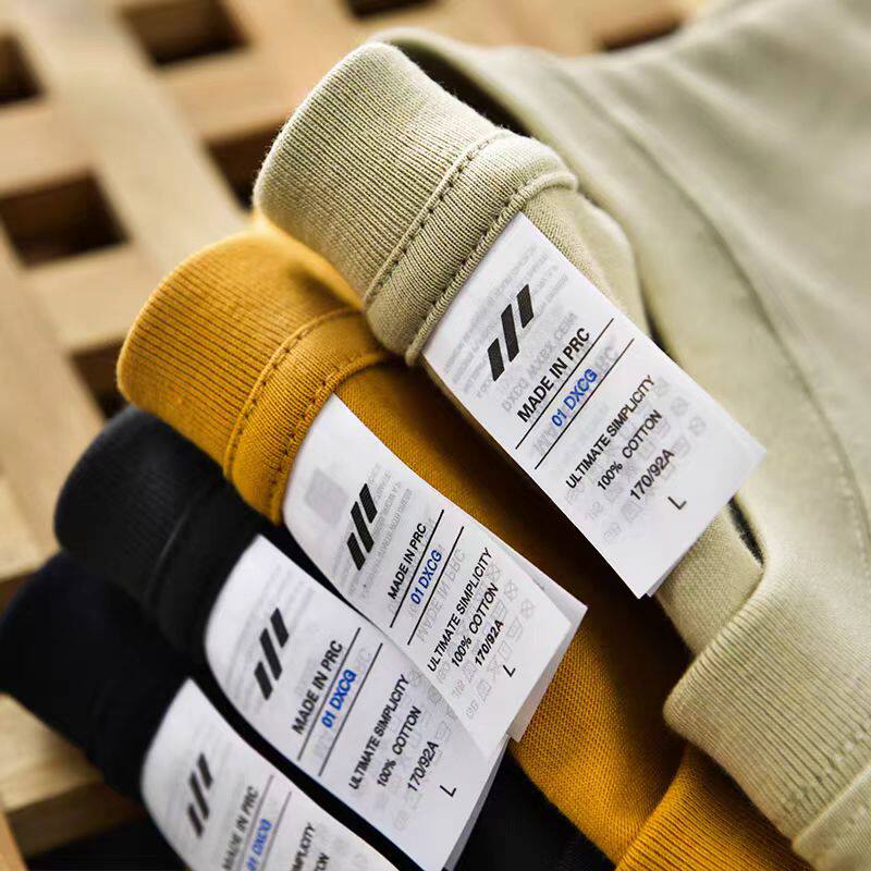 美式230g重磅纯棉圆领青少年短袖t恤男女款纯色不透白色打底体恤