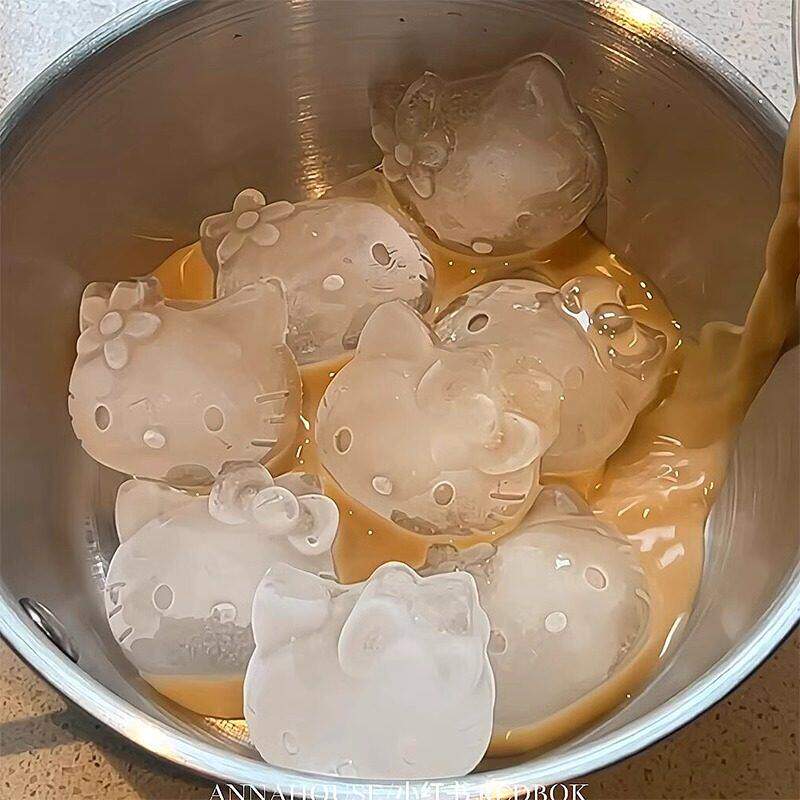 hellokitty冰格模具食品级家用软硅胶可爱卡通制冰格自制冰块神器