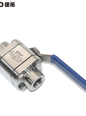 GITO 捷拓 不锈钢高压BH锻造直通球阀 螺纹三片式 高压球阀