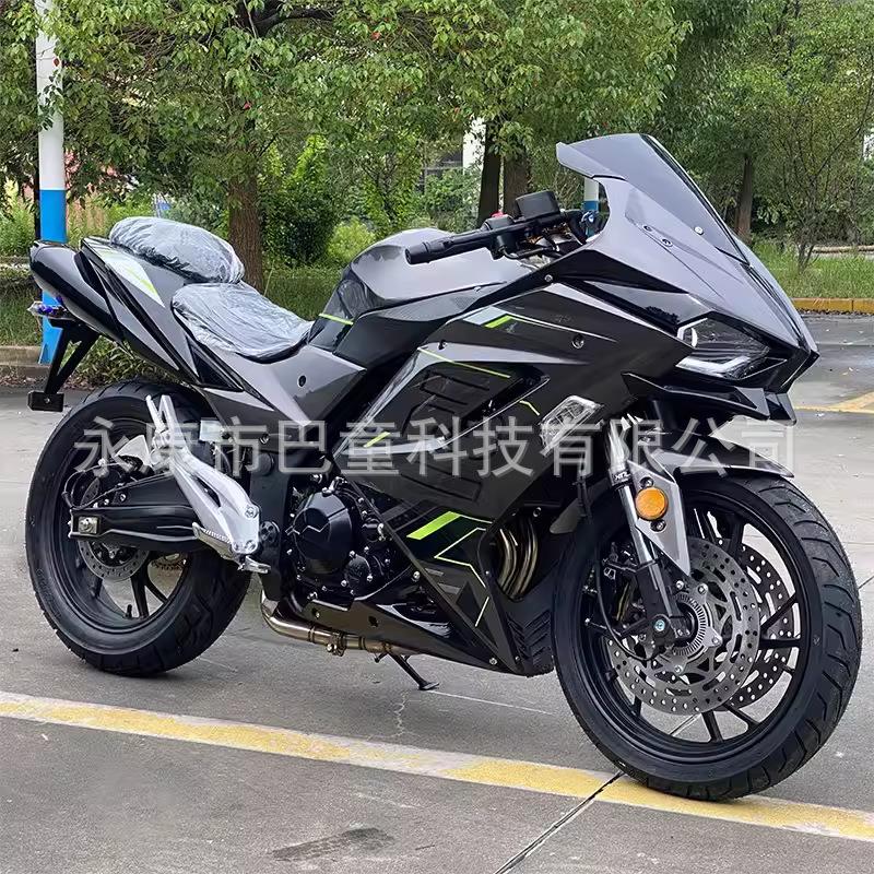 国产H2真车燃油摩托车趴赛跑车重型机车排气管在坐垫下摩托大跑车