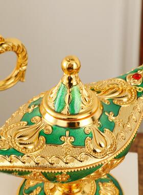23*12CM阿拉丁神灯宫廷晚宴珐琅彩装饰摆件东南亚风格工艺品用品