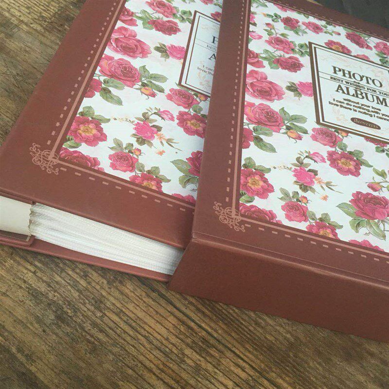 新款7寸200复古花朵影集典雅花纹纪念册插页式PP影集厂家相册