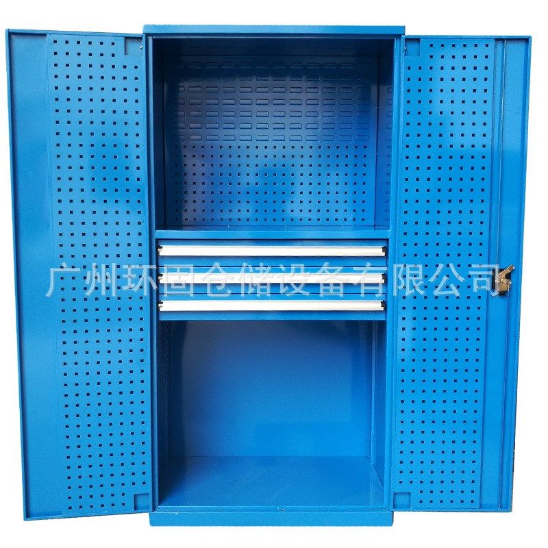 工具柜 双开门重型工具柜 车间铁制储物柜置物柜层板 挂板工具柜