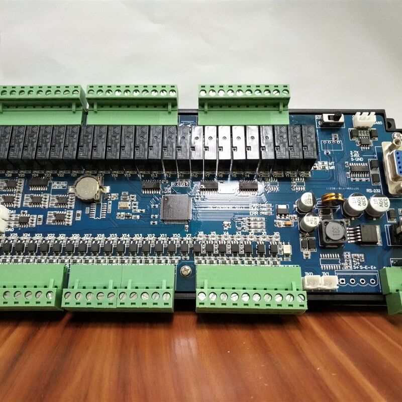 工控板PLC 板国产PLC替代 FX2N-48MR-10AD 2DA板式PLC 4轴带485