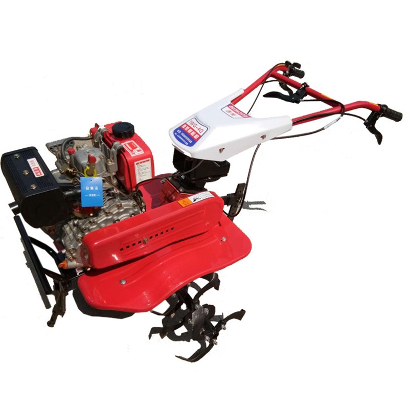 柴油微耕机 6马力水冷柴油两驱手扶式旋耕机  果园松土除草耕地机