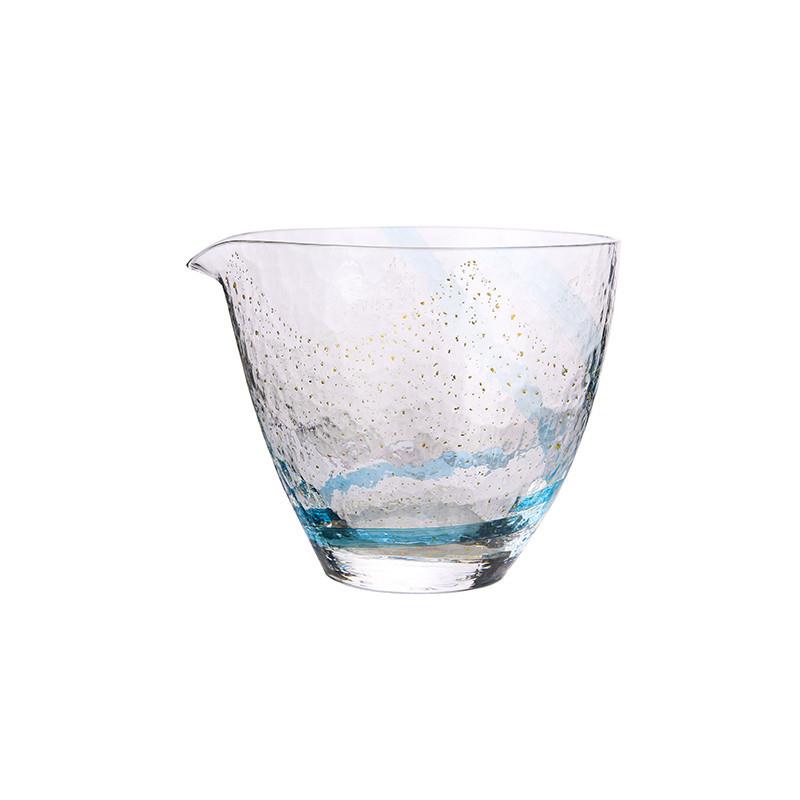 日本进口东洋佐佐木玻璃杯 水晶锤纹杯 八千代公道杯 玻璃茶具