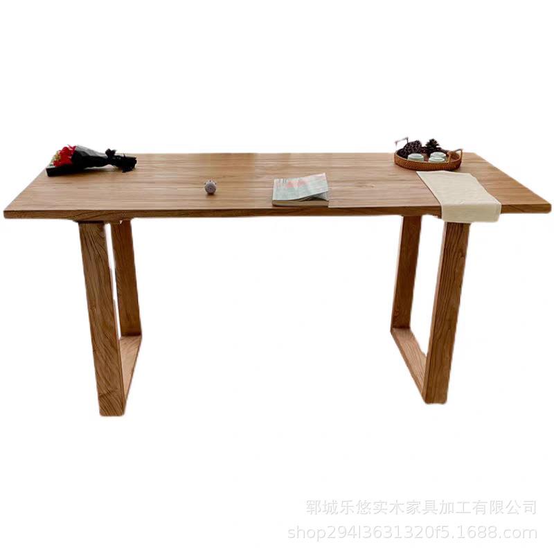 木质书桌老榆木家用简约电脑桌椅复古做旧餐桌新中式民宿酒店茶桌