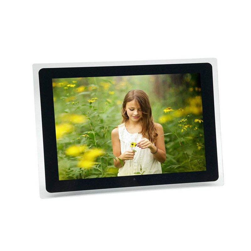 厂家热销12寸数码相框亚克力透明边框高清电子相册视频播放广告机