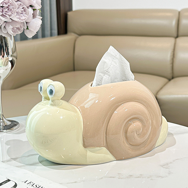 创意轻奢风陶瓷纸巾盒餐桌茶几抽纸盒子高级感客厅桌面家用餐巾盒