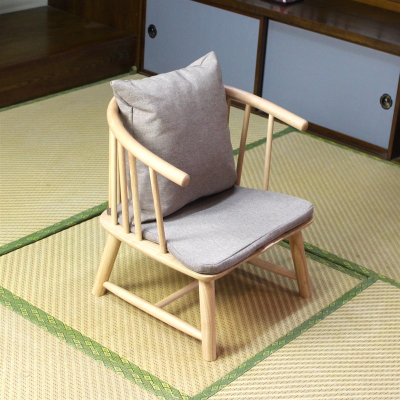 日式实木矮椅子靠背小凳子飘窗榻榻米座椅护腰床上椅和室椅无腿椅
