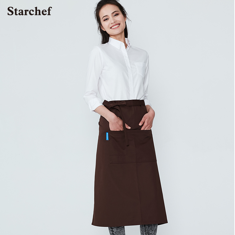 厨师围裙面包店半身围裙韩版时尚男女围腰厨房家居工作服定制后厨