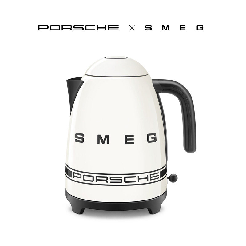Porsche×SMEG设计联名款KLF03欧式复古家用自动断电不锈钢电水壶