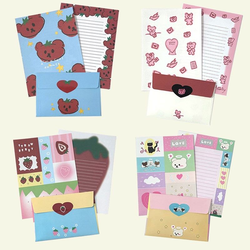 优选韩国mazzzzy甜美卡通松饼爱心插画信纸信封套装朋友手写信祝,文具电教/文化用品/商务用品,信纸,淘宝优惠券,粉丝福利购,淘宝优惠卷