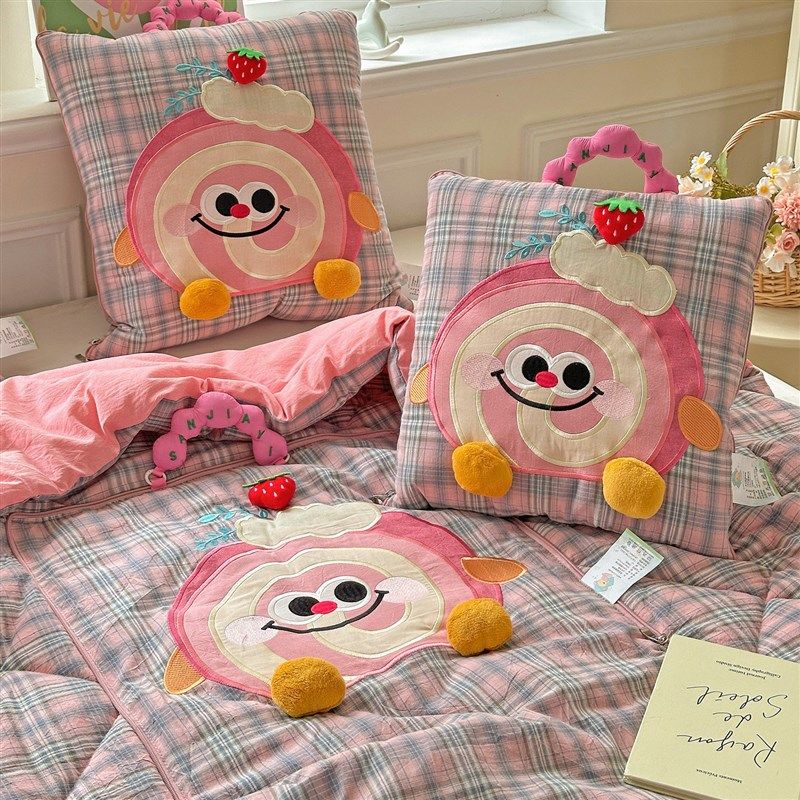 优选车载用蛋糕卷全棉抱枕被子两用学生宿舍办公室午睡枕头毯子二,居家布艺,抱枕被,淘宝优惠券,粉丝福利购,淘宝优惠卷