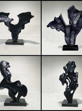 优选别墅样板房家居饰品酒店大堂摆设现代简约玻璃钢抽象雕塑艺术