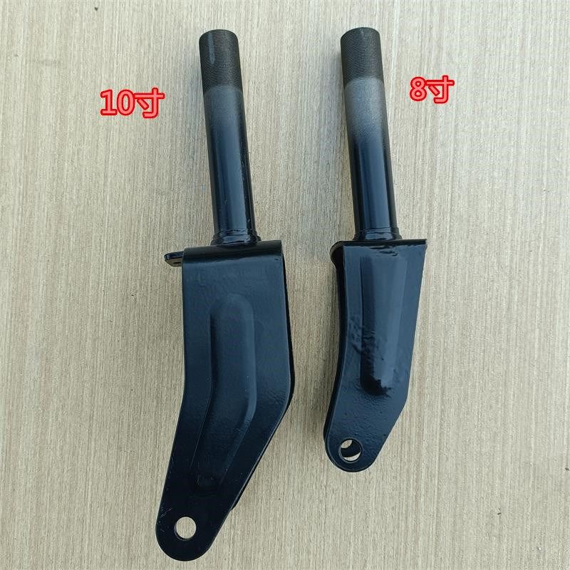 优选10寸小海豚电动车无减震前叉 安装10X2.0轮胎 25mm罗纹管前车