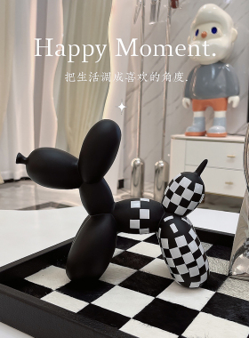优选现代简约创意气球狗摆件高级感小众家居客厅电视柜玄关卧室装