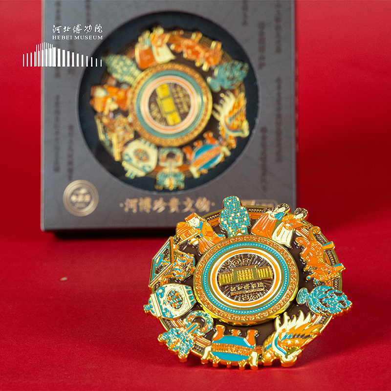 河北博物院珍贵文物旋转冰箱贴
