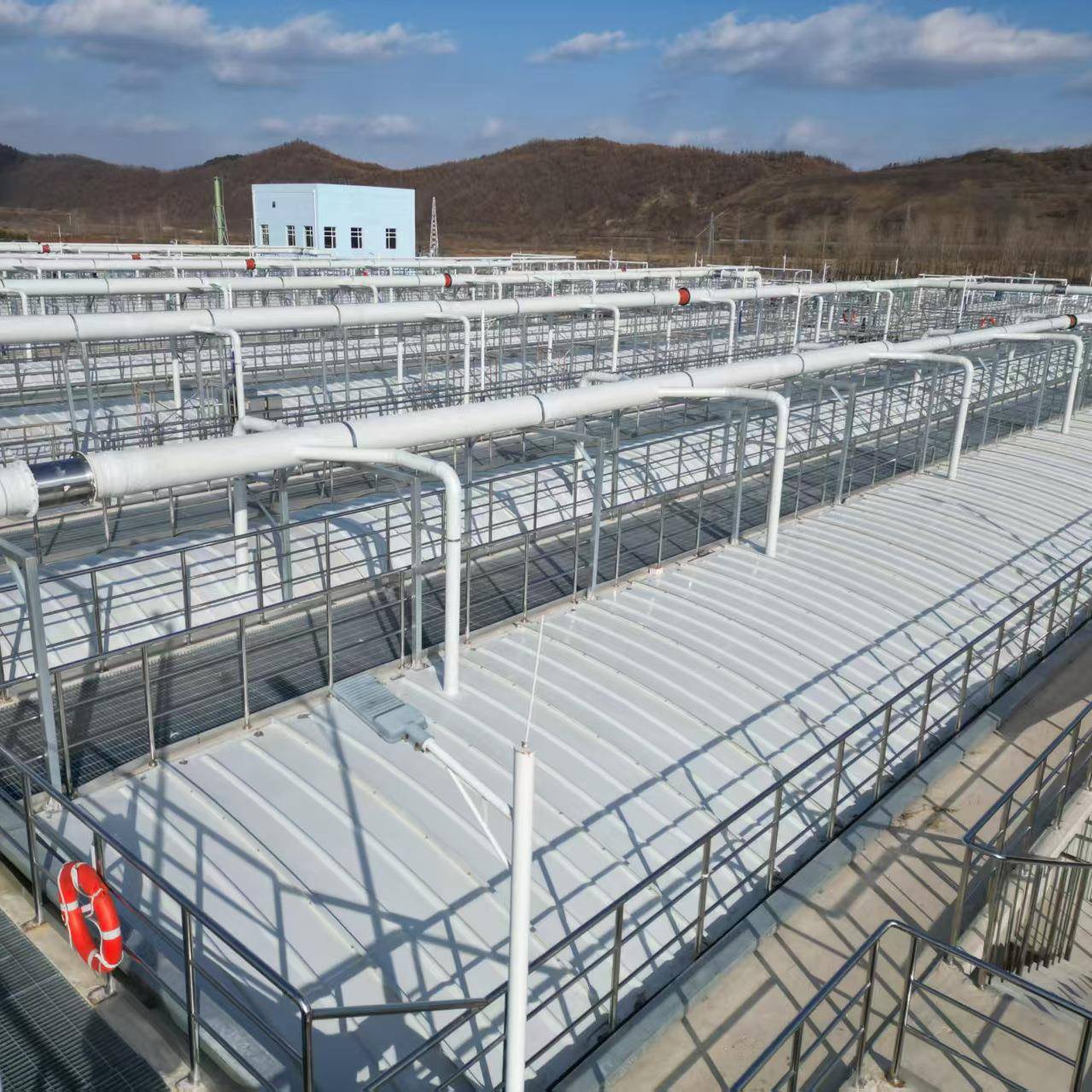 玻璃钢拱形盖板蓄水池密封罩集气罩FRP防雨罩污水池拱形盖板