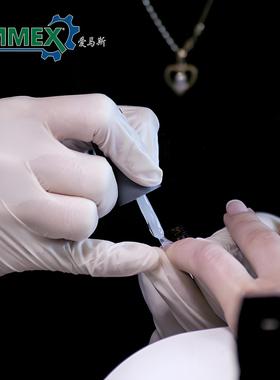 一次性乳胶手套TLFC加厚无粉食品实验室餐饮绘画纹绣电子厂