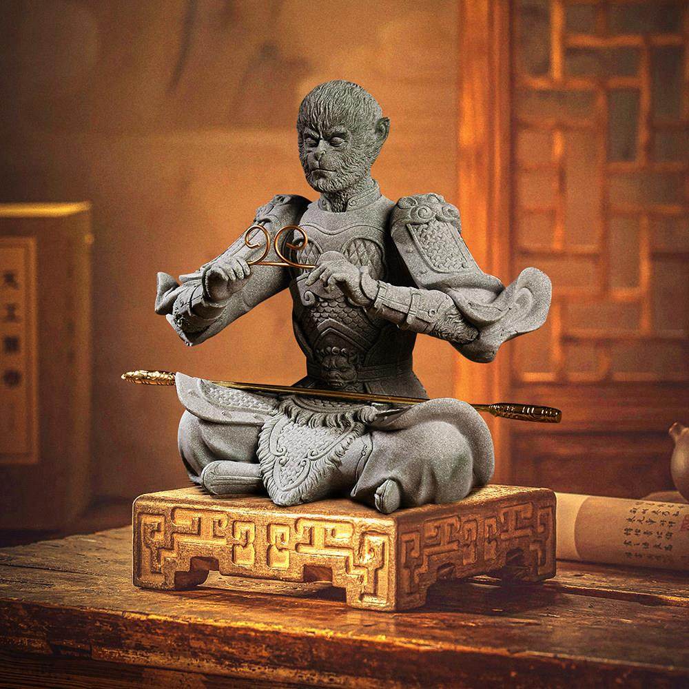 国风青砂石大圣茶宠高级礼品手把件鱼缸摆件假山造景家居装饰盆景,家居饰品,装饰摆件,淘宝优惠券,粉丝福利购,淘宝优惠卷