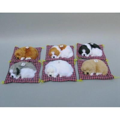 会叫仿真小睡狗摆件动物送闺蜜送朋友新奇礼品家居汽车装饰摆件