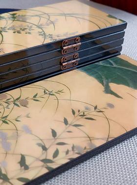 新中式桌面小屏风摆件书房玄关工艺品挡板隔断复古创意家居摆设