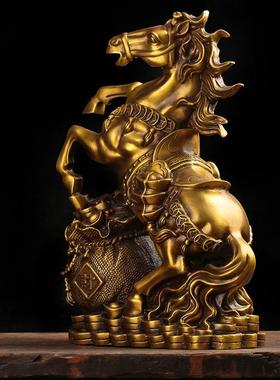 全铜生肖铜马摆件 办公桌客厅立马发财马到成功 公司开业送礼摆设