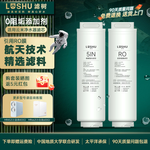 滤树适用小米净水器滤芯云米滤芯MR452/MR462-A/MR662航天技术