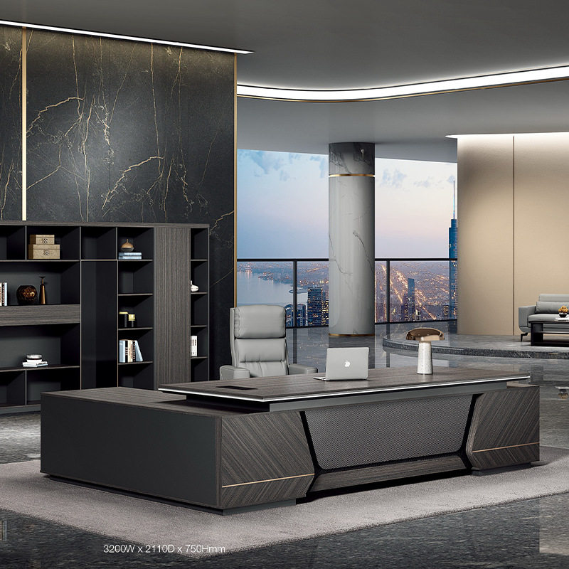 现代网红老板桌简约桌子商用办公室经理桌办公桌椅组合家具