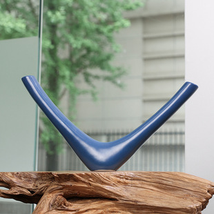 创意花瓶花器摆件纯色池坊V型自由花器日式 器皿 客厅现代简约风格