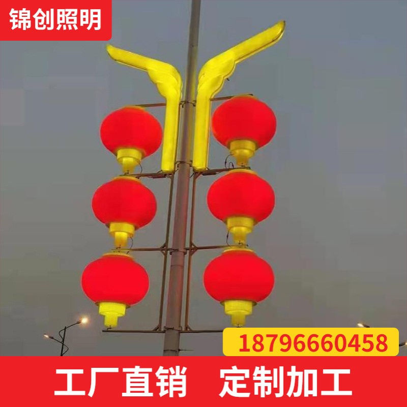 户外路灯亚克力圆灯笼防晒防水中国结景观灯亮化led灯箱灯光秀
