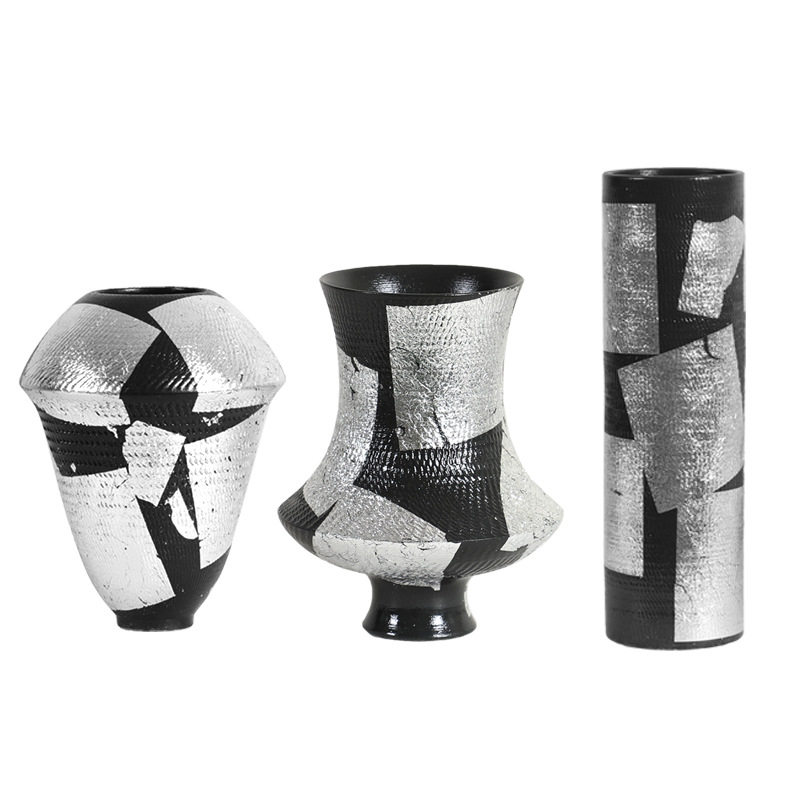 现代新中式手工陶瓷银莲回灰罐形花器花瓶创意摆件桌面餐厅样板间,模玩/动漫/周边/娃圈三坑/桌游,文化/体育周边,淘宝优惠券,粉丝福利购,淘宝优惠卷