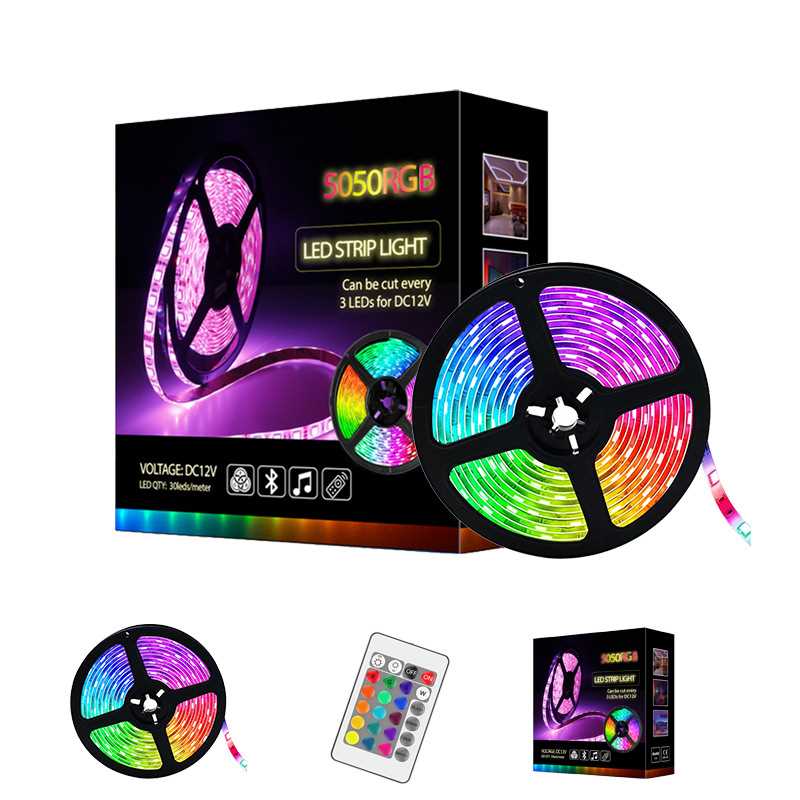 热销5050 RGB灯带 60灯每米RGB灯条 四并针对接灯条12/24V