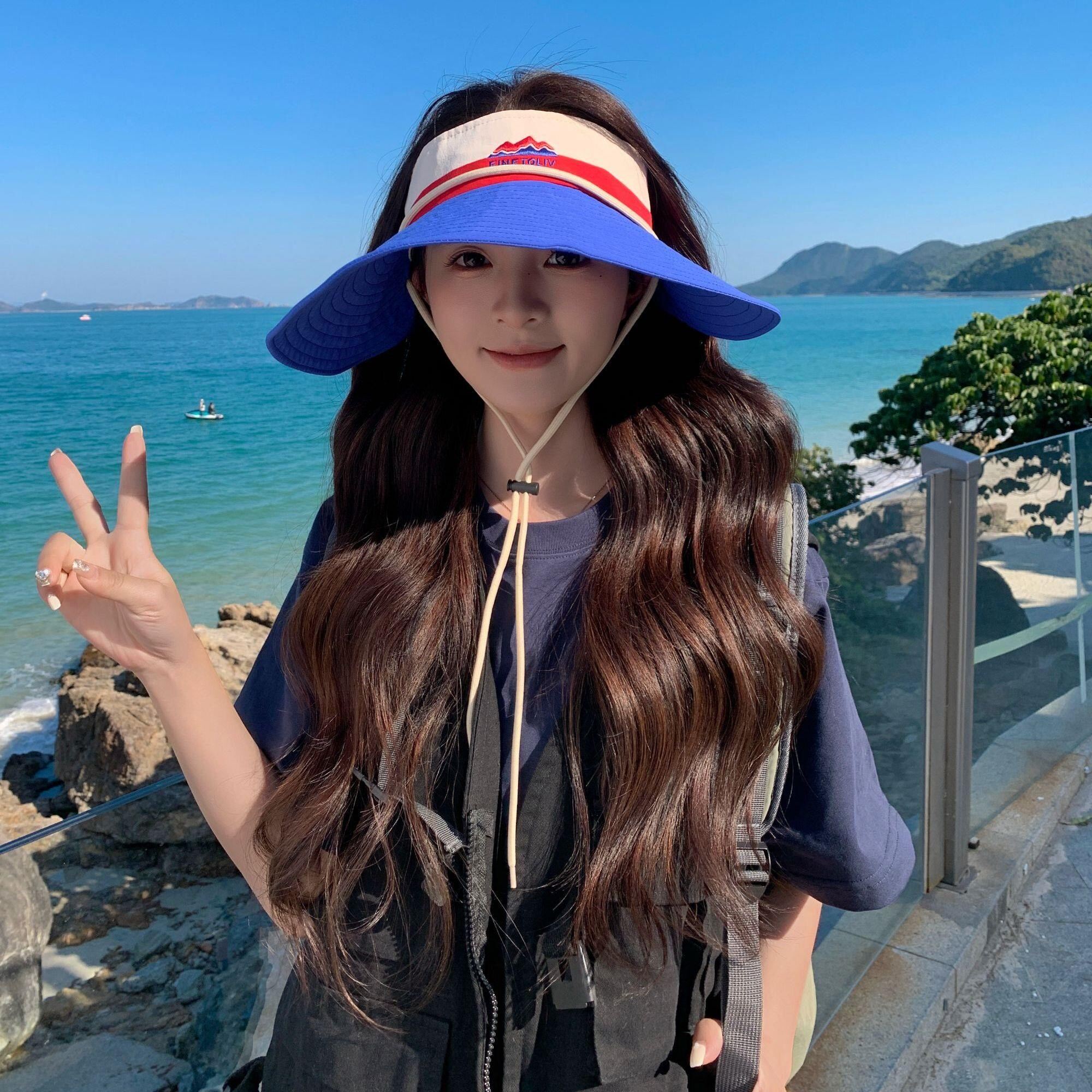 户外徒步防晒登山帽子女夏季