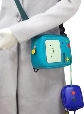 南方天鸟BMO探险活宝斜挎单肩哔莫游戏机套包防水PU皮卡通动漫萌