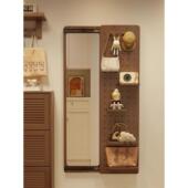 隐藏式 全身镜隐形穿衣镜推拉可关闭贴墙遮挡壁挂洞洞板玄关试衣镜