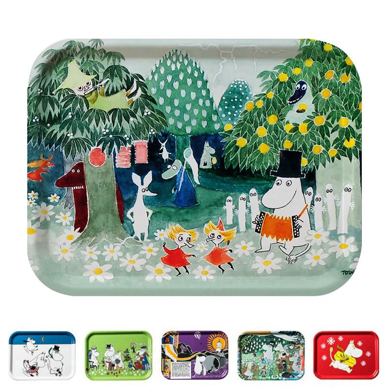 瑞典进口optodesign姆明系列托 托盘木餐盘长方形茶盘果盘收纳杯