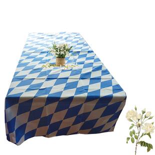 德国巴伐利亚州旗慕尼黑普拉那装饰旗餐桌布啤酒节桌布美食节布置