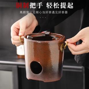煮茶器陶瓷罐罐茶煮茶壶陶壶家用煮茶炉侧把泡茶碳炉明火烧水 新款