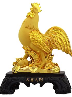 金鸡摆件b招财生肖鸡工艺品摆设大公鸡简约创意家居客厅玄关装饰