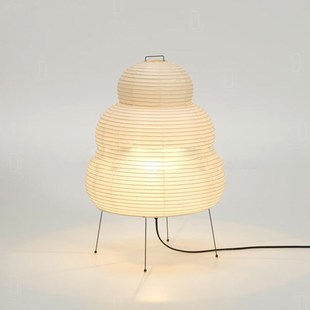 野口勇纸灯24n台灯日式 t侘寂风民宿边几落地灯复古店铺榻榻米地灯