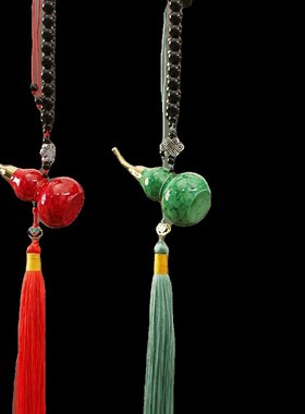 全铜大漆手工f葫芦车挂保平安挂件手工艺文玩礼品摆件中国风挂饰