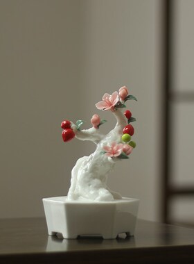 微景观盆景白瓷创意教师礼物小礼品桃李满天P下毕业送老师工艺品