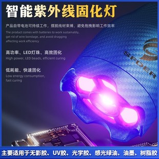 金钟罩紫外线固化灯紫光灯365nm荧光剂K检测灯笔面膜荧光UV绿油灯