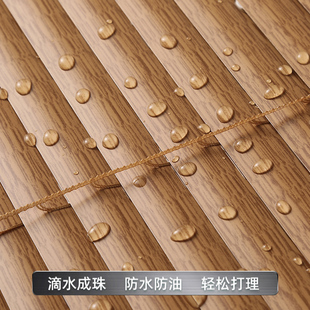 百叶窗帘免打孔仿木纹铝合金防水遮阳办公M室卫生间厨房浴室卷帘