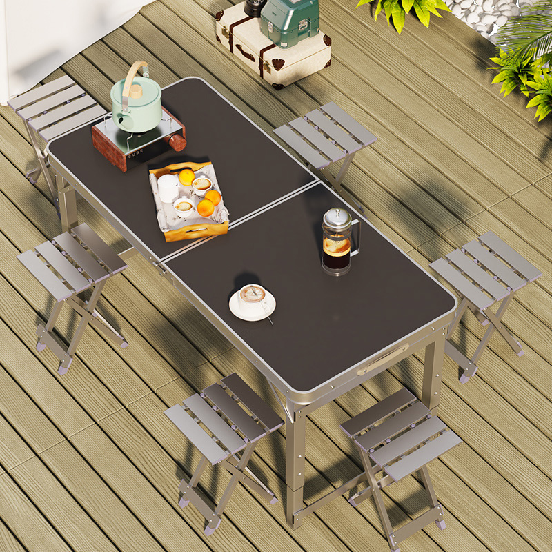 户外折叠桌椅铝合金可携式野餐桌椅摆摊桌子露营装备全套用品套装