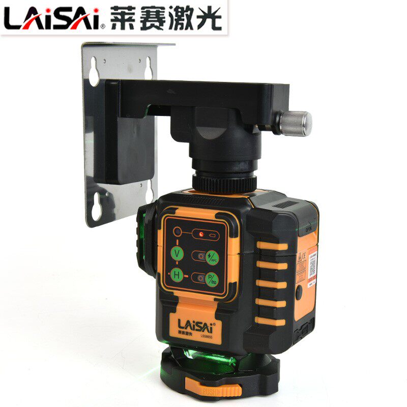 莱赛12线水平仪贴地贴墙带遥控蓝绿光LSG665OS高精度6毫米抹灰避