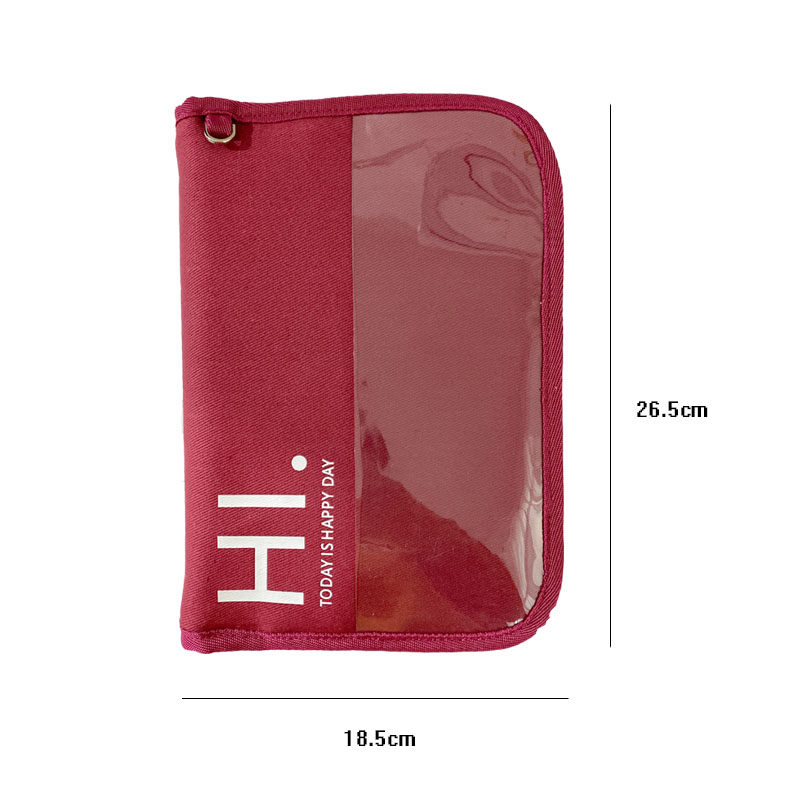 证件收纳护照手账包票据母婴防疫包相G册本活页本收纳包大容量笔