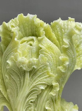 白菜花瓶摆件开花白菜客q厅电视柜酒柜玄关家居装饰品乔迁新居礼